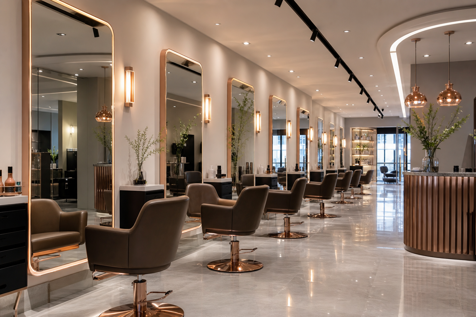 Interior salon de coafură premium